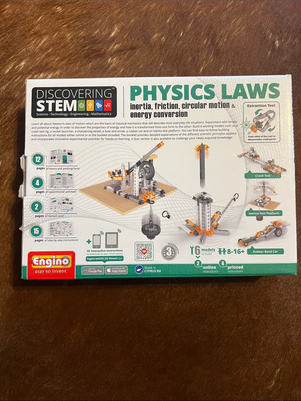 Engino ENG-STEM902 Physics Laws-Inertia, Friction, Circular Motion & Energy
